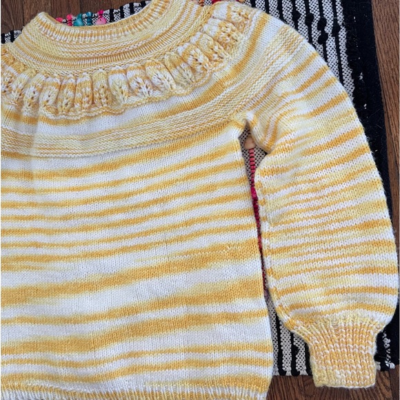 Crochet Knit Sweater Handmade Grandma Cottagecore Chunky Winter - Picture 9 of 16